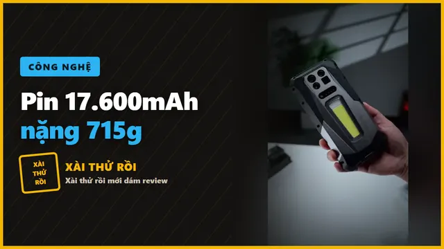 Đánh giá 8849 Tank 5 Pro: pin 17.600mAh, máy chiếu, nặng 715g