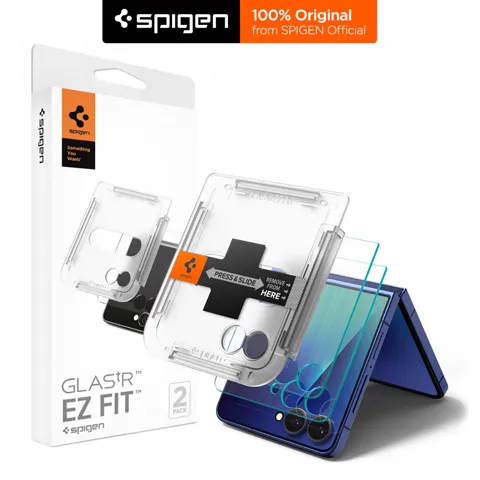 Bộ 2 kính cường lực màn ngoài Spigen Glas.tR EZ Fit
