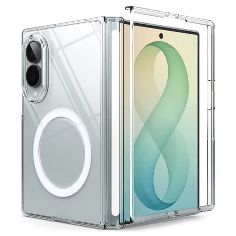 Ốp Ringke Fusion Air Flap Magnetic trong suốt, che bản lề, tích hợp nam châm