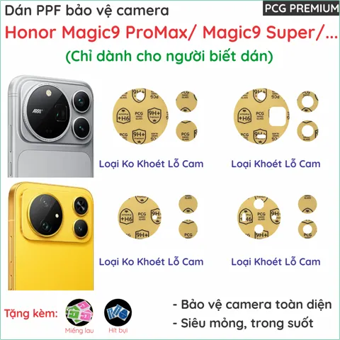 Dán cường lực camera nano + PPF (mua 1 tặng 1)