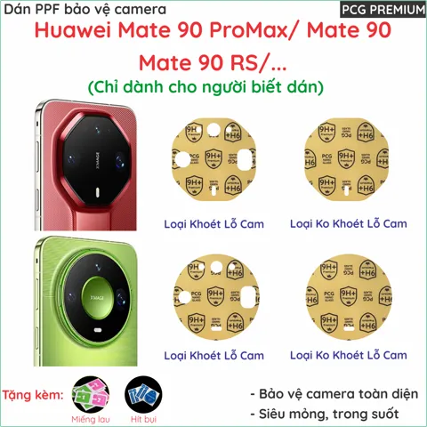 Dán cường lực camera nano + PPF (mua 1 tặng 1)